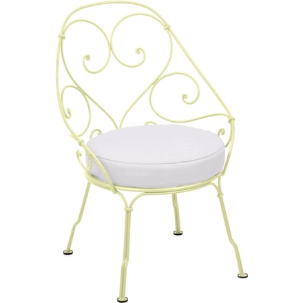 Fermob 1900 Fauteuil Cabriolet - A6 citroensorbet - flanelgrijs
