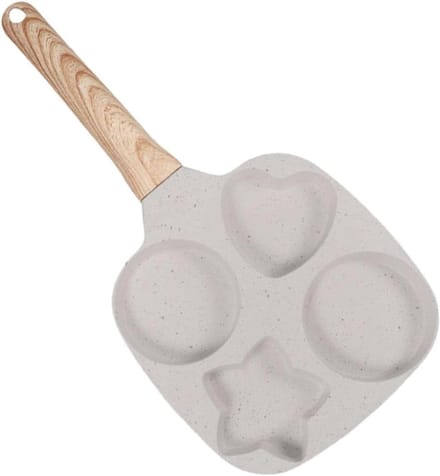 Mini Pannenkoekenpan - Koekenpan Maker - Ontbijt Bereiden - 4-Sleuven Ontwerp - 23x23x4 CM - Grijs