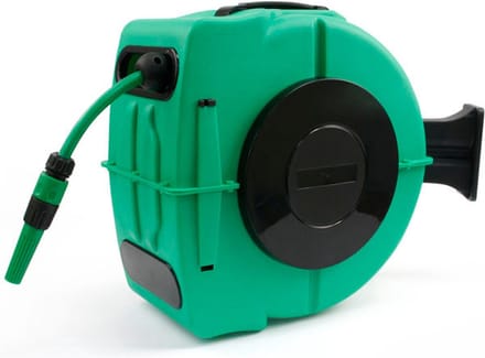 Rubbermagazijn - Tuinhaspel - Tuinslang 20 meter - Groen - Automatisch haspel