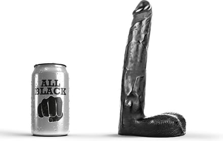 All Black Zwarte realistische dildo - 21 cm