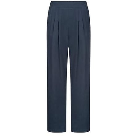 Wide Fit-broek Van Peter Hahn blauw