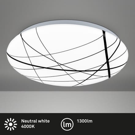BRILONER KORA - LED Plafonniere - plafondlamp met neutral wit licht - Ø28cm - 12W - 1300lm - wit