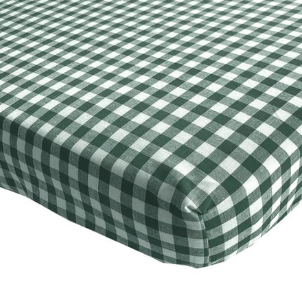 BINK Bedding Hoeslaken BB groen 1cm ruit 90 x 200