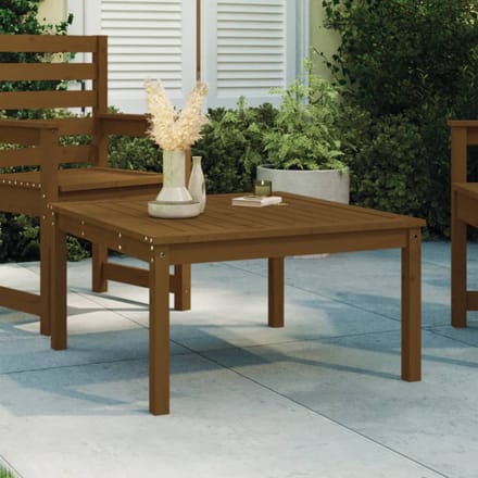 vidaXL - Tuintafel - 82,5x82,5x45 - cm - massief - grenenhout - honingbruin