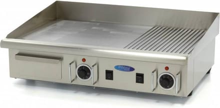 Grillplaat - Half Gegroefd - 73 cm - incl. Opvangbak - 400V
