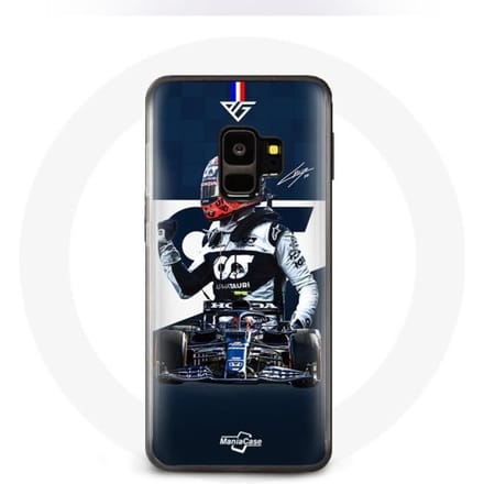 Coque pour Samsung Galaxy S9 Plus Formule 1 Max Verstappen Pilote automobile F1 Bleu