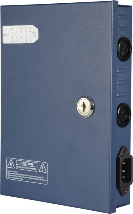 Voedingskast met 9 x 12V DC outputs 120W
