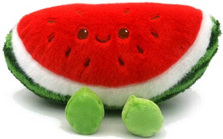 Pluche knuffel - watermeloen - 24 cm