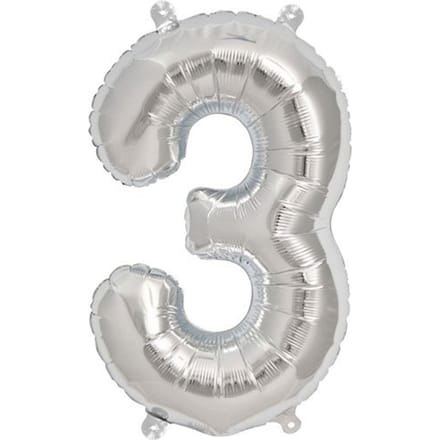 Folieballon "Nummer" - Cijfer "3"