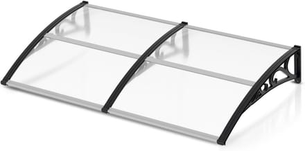 Deur Luifel - Overkapping Huisdeur - Bescherming Buitendeur - Transparant Polycarbonaat - 100x200 cm - Zwart