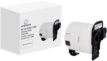 Renkforce Rol met etiketten Compatibel vervangt Brother DK-11202 62 x 100 mm Papier Wit 300 stuk(s) Standaard Verzendetiketten RF-6027498