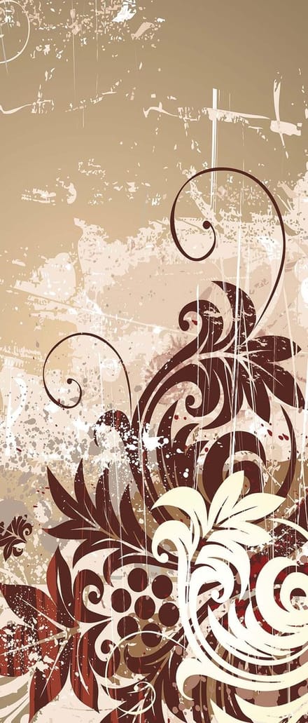 Fotobehang Flowers Abstract | DEUR - 211cm x 90cm | 130g/m2 Vlies