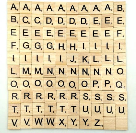 Houten blokjes met letters| Bordspel | Stukken |