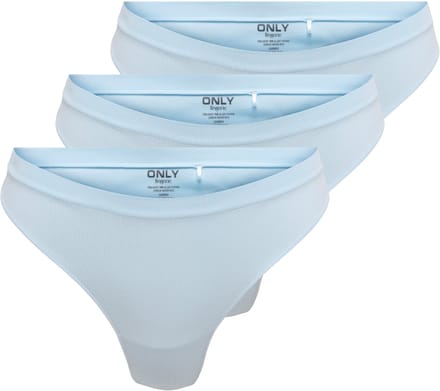 ONLY dames 3P microfiber strings vicky rib grijs