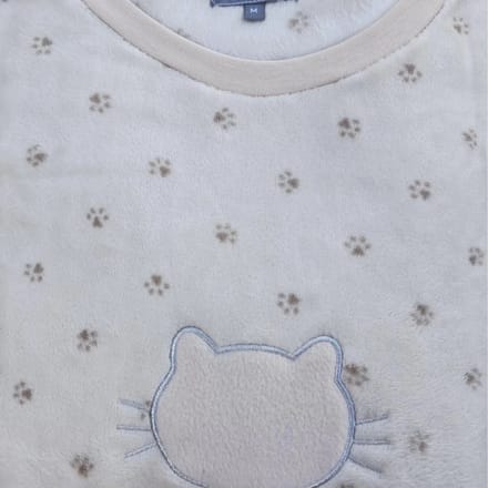Cocodream dames huispak - fleece - maat M - Paw - zand