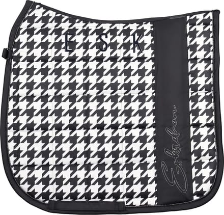Eskadron Zadeldek Essence Big Square Glossy Zwart-wit - veelzijdigheid Paard