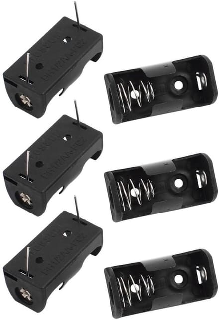 Allecto - Kunststof Schaal 1/2Aa Knoopcel Batterijvoet Houder - 6