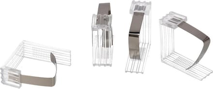 Gerim - set van 8x stuks - tafelkleedklemmen - transparant/rvs