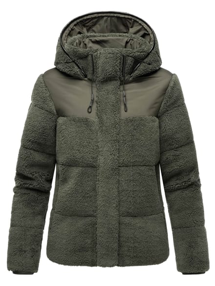 Marikoo dames teddy puffer jas met capuchon – model Kaguraa