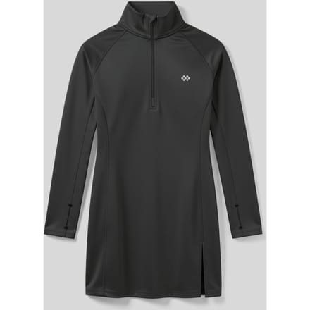 Langarmige Gebreide Tuniek Top Met Halve Col