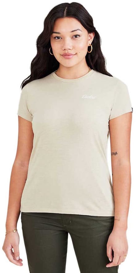 Dockers Logo T-shirt Met Korte Mouwen Beige L Vrouw
