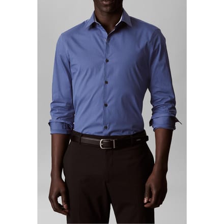 Calvin Klein Slim Essential Poplin Shirt Medium Blue Größe: 44 | Business hemden Outlet | Herren | Blau