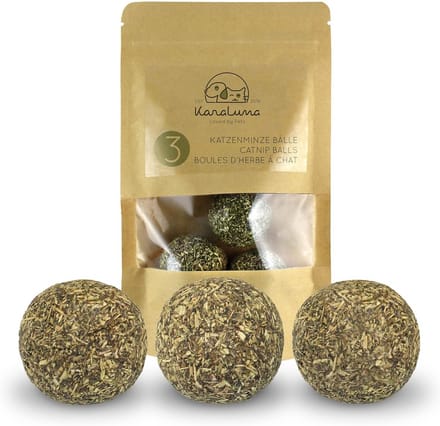 Kattenkruidballen - Kattenspeelgoed - Stimuleert spel - 100% natuurlijk - 3 stuks - Groen