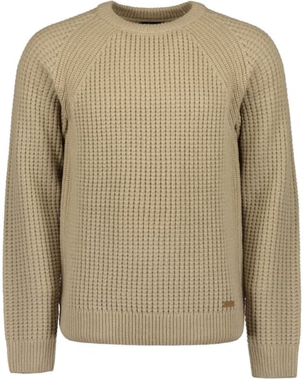 Blue Seven - Trui 376501 beige gebreid ronde hals - maat M