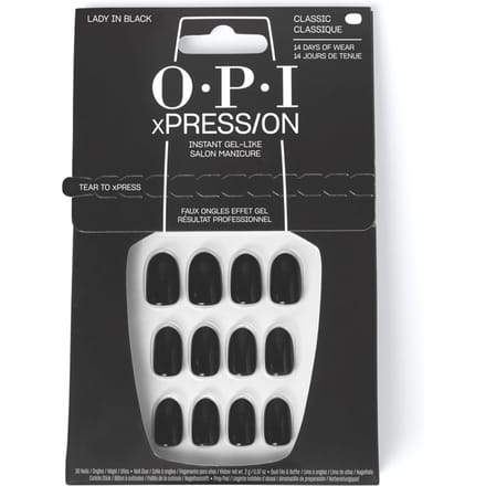 Opi Xpress/on Kunstnagels Iconische Tint #dame In Zwart