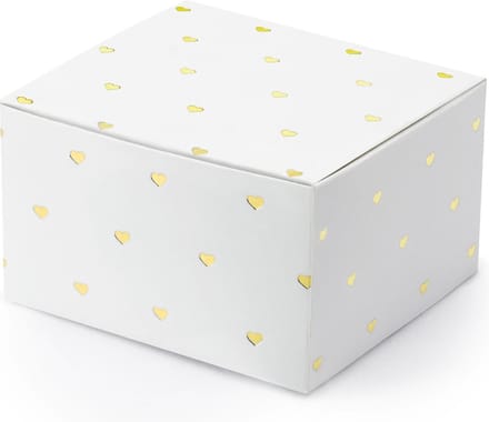 Geschenkdoosjes Mini Hartjes Goud 6cm 10st