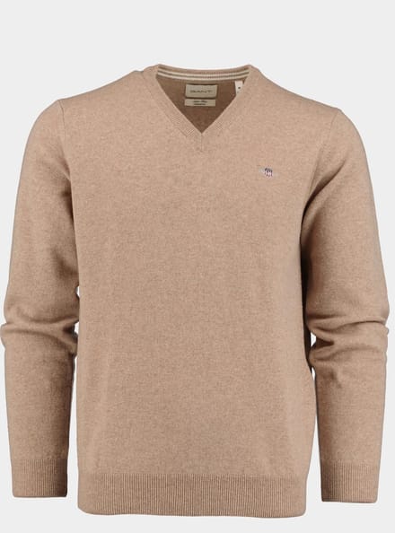 Gant Pullover Beige Superfine Lambswool V-Neck 87212/295
