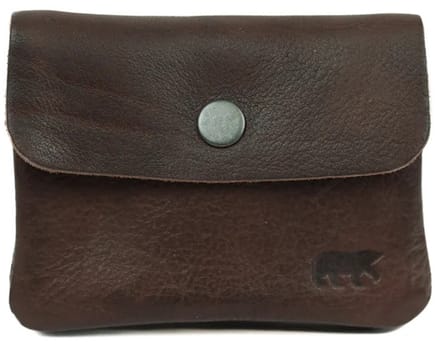 Bear Design Pietje Leren Portemonneetje - Bruin