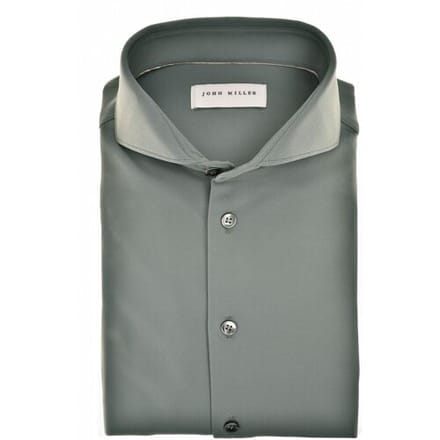 John Miller Overhemd Plain Color Hyperstretch Cutaway Collar Midden Grijs / male