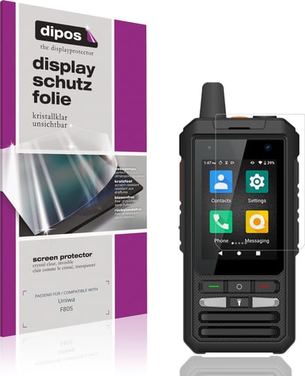 dipos – 4x Beschermfolie geschikt voor Uniwa F80S | Krasbestendige & heldere Screenprotector Ultra-Thin