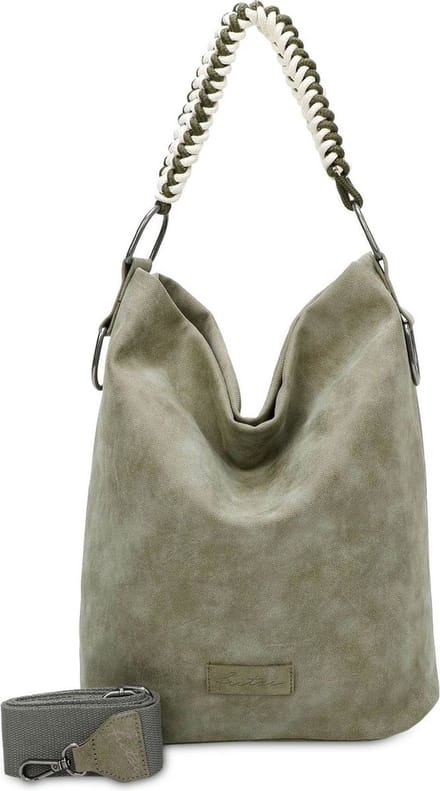 Fritzi aus Preußen Schoudertas Olga Special Rub Hobo Bag Moss Kaki