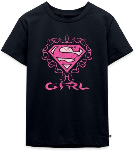 Superman Super Girl S Schild Premium T Shirt Kinderen