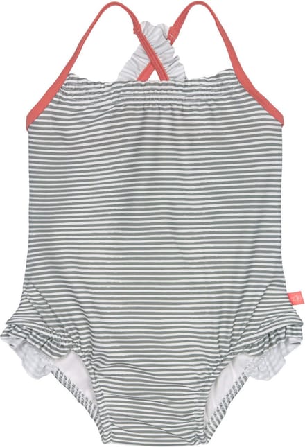 Lässig Splash & Fun Tanksuit girls - Striped coral 18 months