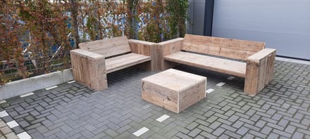 Loungeset ''Garden S Basic'' van Gebruikt steigerhout - 5 persoons
