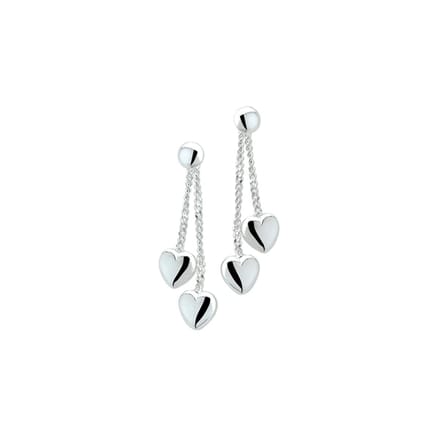 TFT Oorhangers Hart Zilver Gerhodineerd Glanzend 5 mm x 5 mm