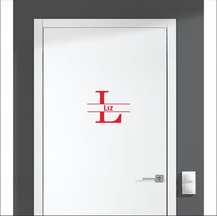 Deursticker Met Naam -  Liz - Rood