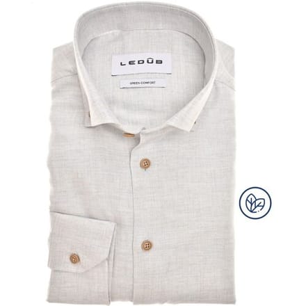 Ledûb Overhemd Natural Comfort Licht Blauw / male