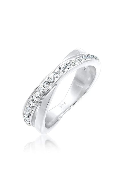 Elli - Ring - Dames Slag met Kristallen in 925 Sterling Zilver - Dames