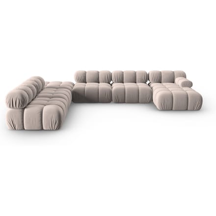 Modulaire-U-bank Tropea links velvet | Milo Casa