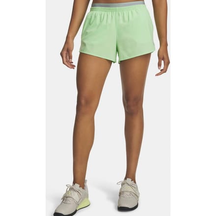 Under Armour Vanish Woven 3in Shorts Dames-groen, grijs