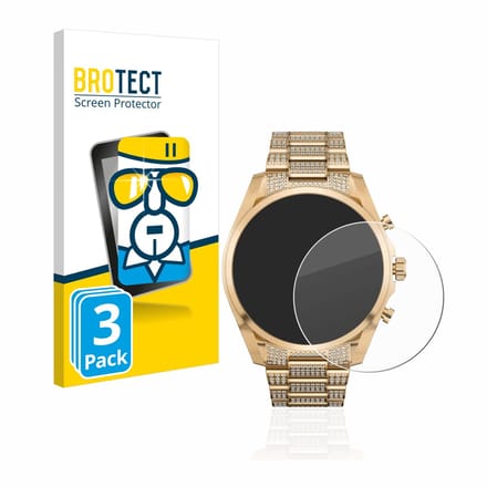 BROTECT - Glas Screenprotector voor Michael Kors Access Gen 6 Bradshaw - Gehard Beschermglas 9H 3 Stuks