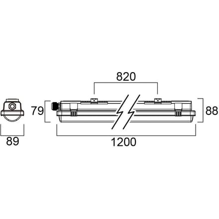 Sylvania vochtbestendige lamp Resisto 1200, 36W, 840, HF-sensor