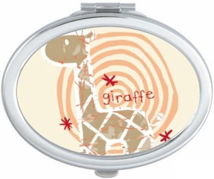 Compacte Make-up Spiegel - Handspiegel Pocket - Snel Bijwerken - Ontwerp Bedrukt Metaal - 7 x 6 cm - Multicolor
