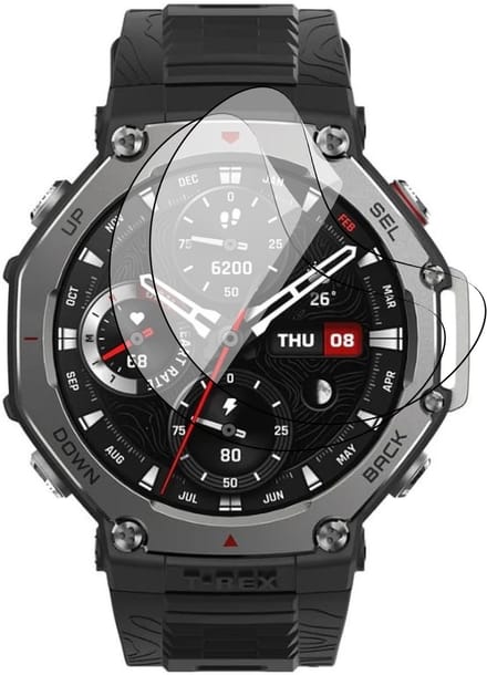 Screenprotector geschikt voor Amazfit T-rex 48mm - 2x FlexGuard Screen Protector