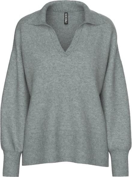 PIECES - PCMALOU LS POLO KNIT NOOS BC - Meisjes - Gebreide truien