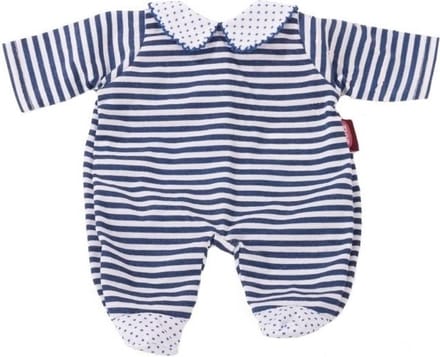 Götz poppenkleding blauw gestreept rompertje voor babypop van 30-33cm